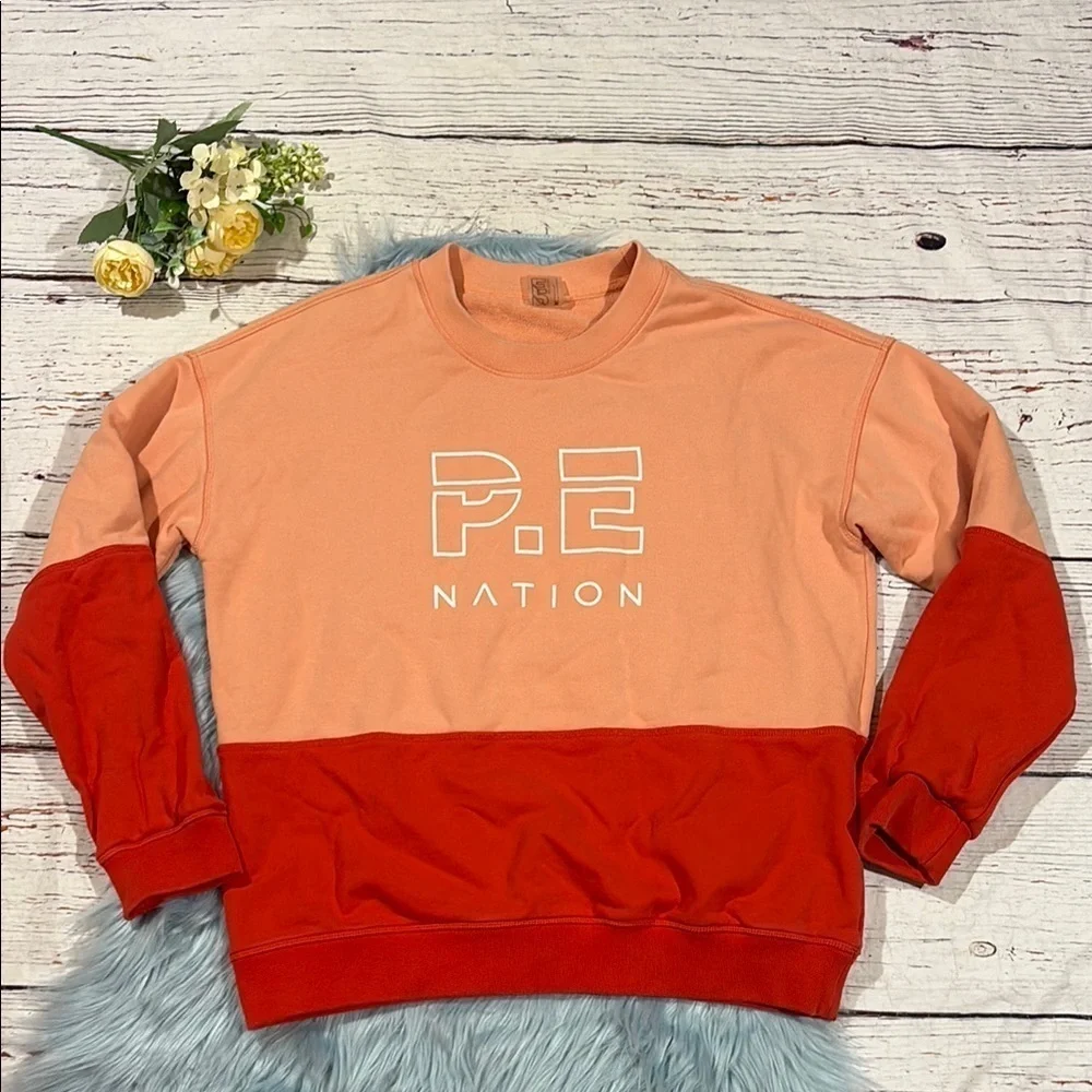 P.E Nation Money Shot Logo Colorblock Sweatshirt
